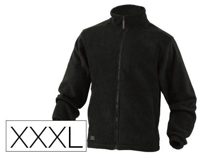 DELTAPLUS - CHAQUETA POLAR CON CREMALLERA 2 BOLSILLOS COLOR NEGRO TALLA 3XL (Ref.VERNONO-3X)