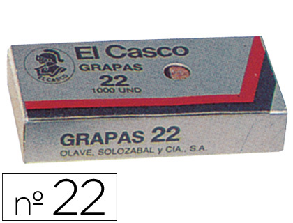 EL CASCO - Grapas 1000 Ud 22/6 Galvanizada 22/6G (Ref.1G00221)