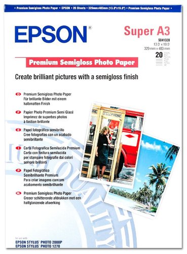 EPSON - PAPEL SEMIGLOSSY PHOTO A3+ 250 Gr. 20 Hj. (Ref.C13S041328)