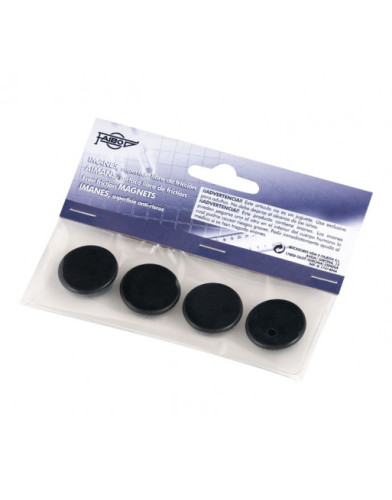 FAIBO - Imanes Bolsa 4 Ud 20 mm Negro (Ref.60-20-02)