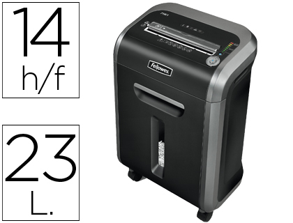 FELLOWES - Destructora 79Ci 23L partículas 4x38 mm Capacidad 13h. 382x270x556 mm (Ref.4679001)