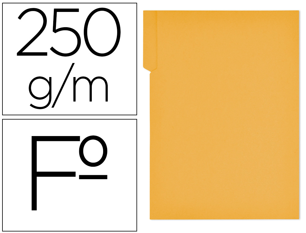 GIO - Subcarpeta Folio Cartulina Pestaña derecha Amarillo 400018732 (Ref.400040697)