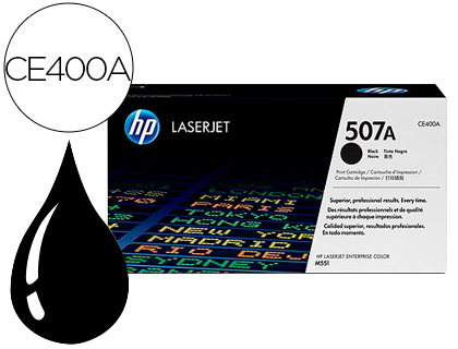 HP ( HEWLETT PACKARD ) - Toner Laser ORIGINALES 507A Negro (Ref.CE400A)