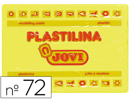 JOVI - PLASTILINA 72 AMARILLO CLARO -UNIDAD -TAMAÑO GRANDE (Ref.72-02)