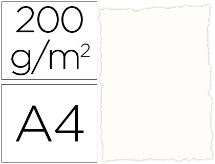 MICHEL - PAPEL PERGAMINO DIN A4 TROQUELADO 200 GR COLOR RUSTICO BLANCO PAQUETE DE 25 HOJAS (Ref.2611)