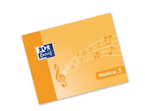 OXFORD - Bloc Musica A5 Apaisado 10 hojas 4 mm pentagrama (Ref.100104854)