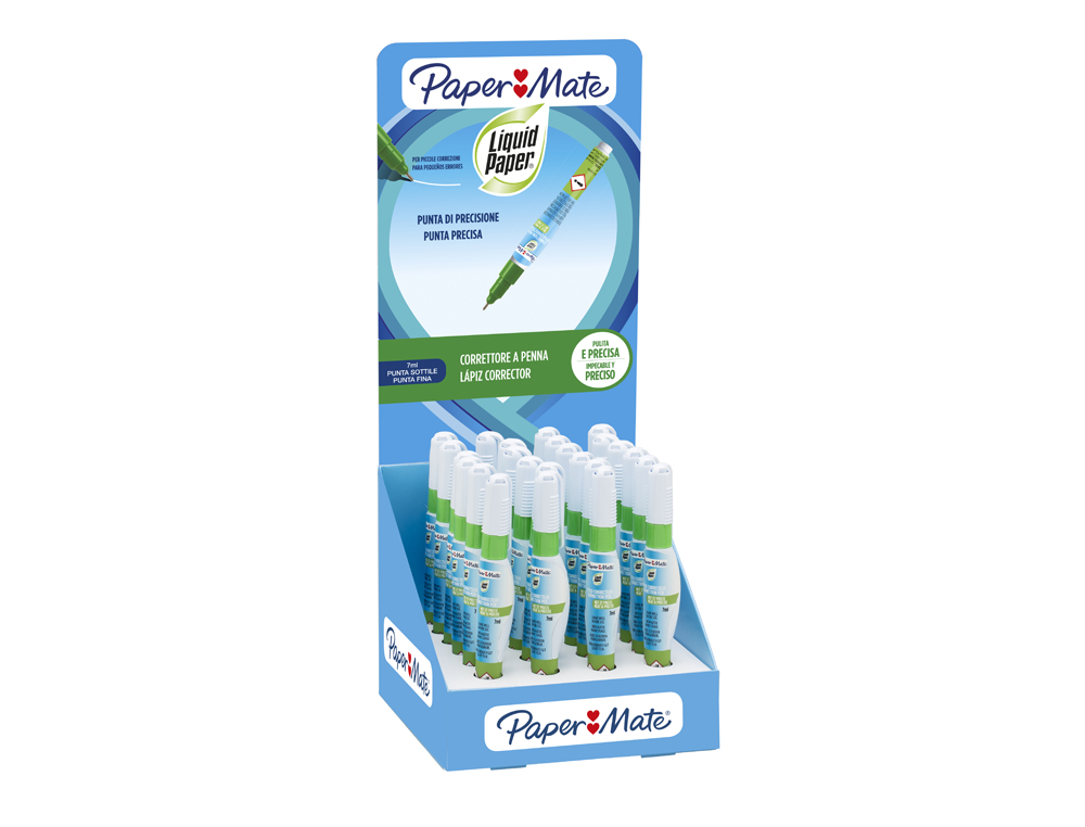 PAPER MATE - Expositor 24 u. lapices correctores NP10.Contenido: 7,5ml.Secado rápido. (Ref.S0900021)