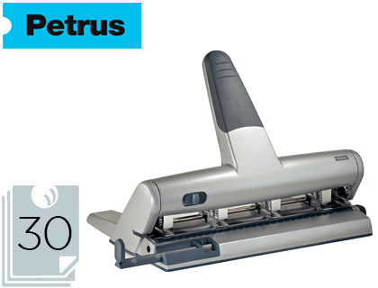 PETRUS - Taladro de 4 agujeros 514 30 Hojas Gris Portaescalas giratorio (Ref.623362)