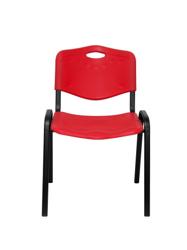 PIQUERAS Y CRESPO - SILLA ROBLEDO CONFIDENTE APILABLE PVC ROJO - Pack 4 sillas (Ref.PACK426IRJ)