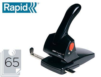 RAPID - Taladro Gruesos HDC65 65 Hojas Negro 2 Taladros 20922602 (Ref.20922601)