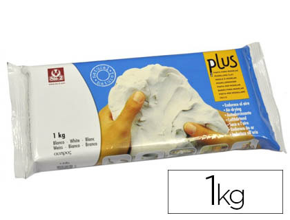 SIO-2 - ARCILLA PLUS QUE ENDURECE AL AIRE BLANCO PAQUETE DE 1 KG (Ref.2023001000)