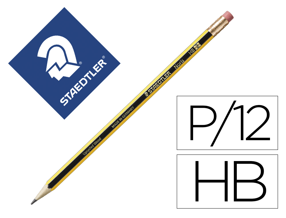 STAEDTLER - Lapiz Noris 122 Madera HB Grafito (Ref.122-HB)