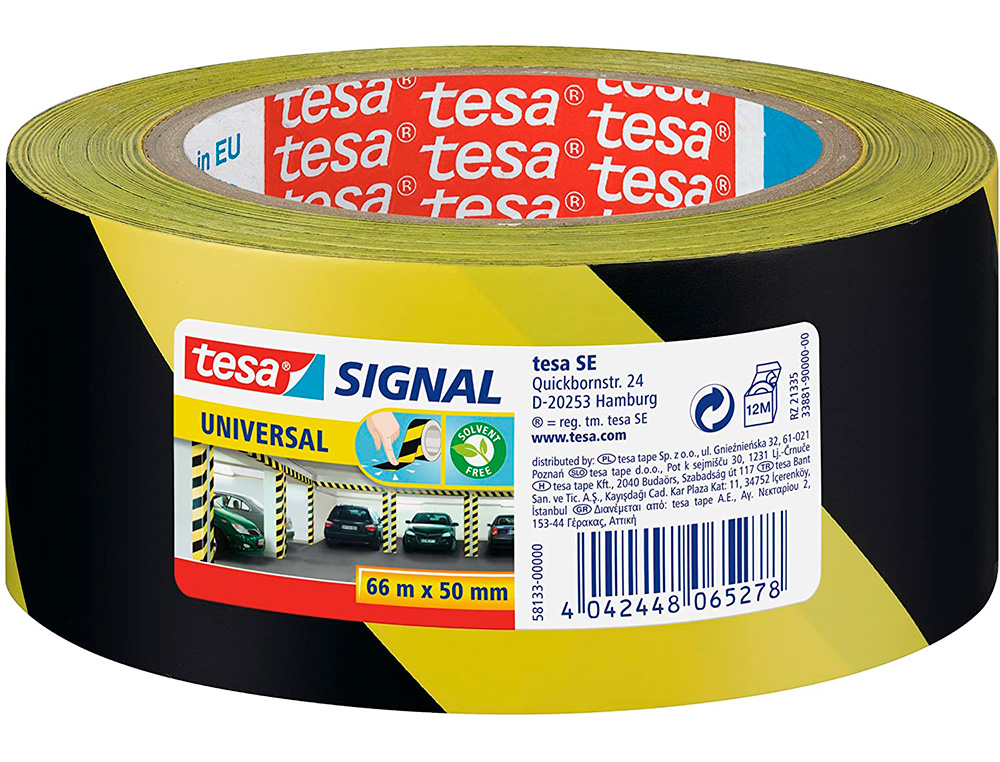 TESA - Cintas Señalizacion Negro/amarillo Polipropileno (Ref.58133-00000-00)