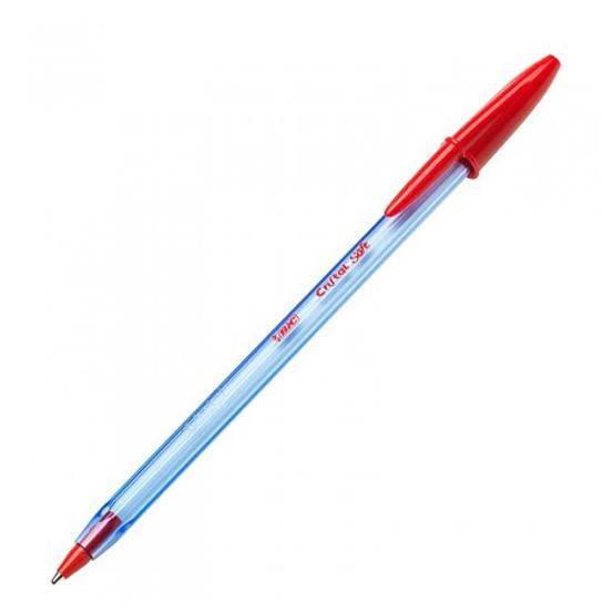 BIC - Boligrafo Cristal Soft Rojo Bola 1.2 mm Tinta Easy glide (Ref.918520)