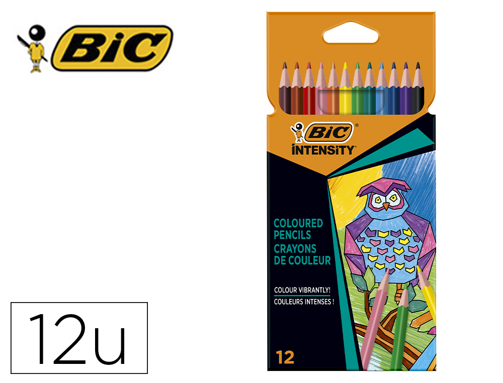 BIC - Lapices de colores intensity caja de 12 unidades colores surtidos (Ref. 9505272)