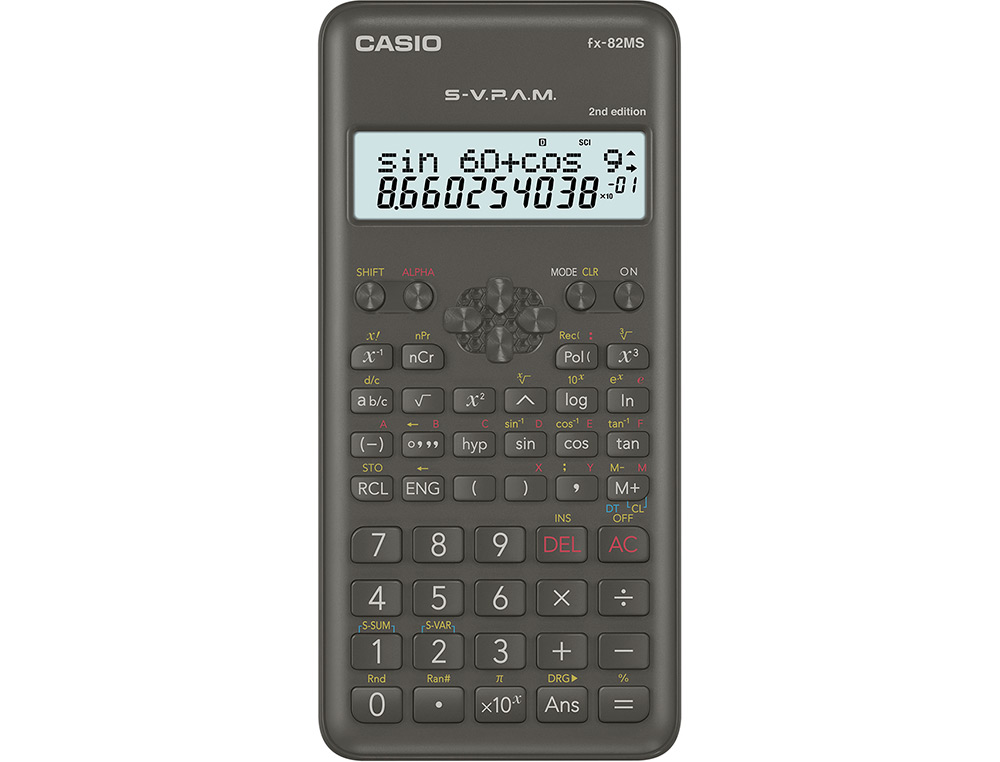 CASIO - Calculadora cientifica Cientifica 12 digitos Pila (Ref.FX-82MS)