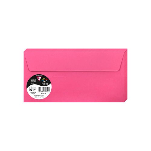 CLAIREFONTAINE - Sobres Paquete 20 ud 110X220 Fucsia 120 G (Ref.075207)