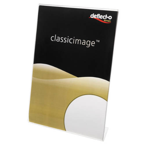 DEFLECTO - EXPOSITOR SOBREMESA DEFLECT-O EN FORMA DE L A5 VERTICAL CRISTAL (Ref.DE47501 CS TP)