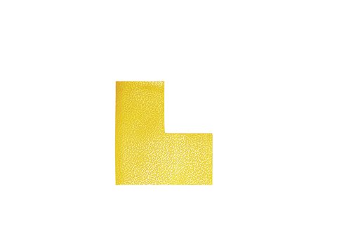 DURABLE - Simbolo adhesivo pvc forma de l para delimitacion suelo amarillo 100x100x0,7 mm pack de 10 unidades (Ref. 1702-04)