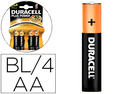 DURACELL - PILA RECARGABLE AA 1300 MAH BLISTER DE 4 UNIDADES (Ref.81367177)