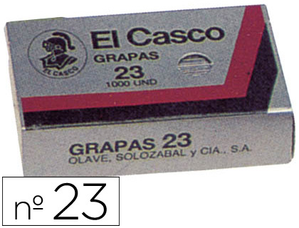 EL CASCO - Grapas 1000 Ud 23 23/6 Galvanizada 26/6G (Ref.136862)
