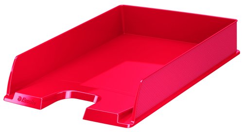 ESSELTE - Bandeja de Sobremesa Europost 255X348X65 Roja Poliestireno Apilable (Ref.623607)