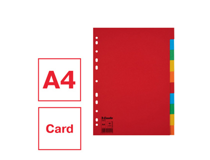 ESSELTE - Separadores 10 posiciones A4 (Ref.100201)