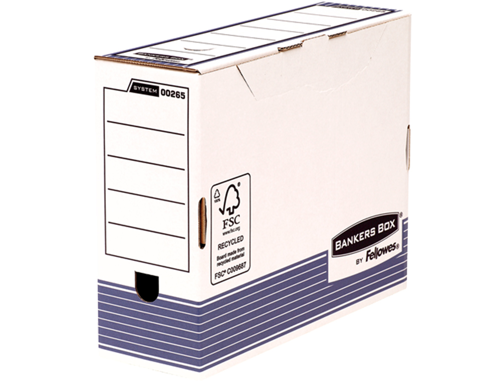 FELLOWES - Archivador Definitivo System Caja A4 Cartón Blanco (Ref.0026501)