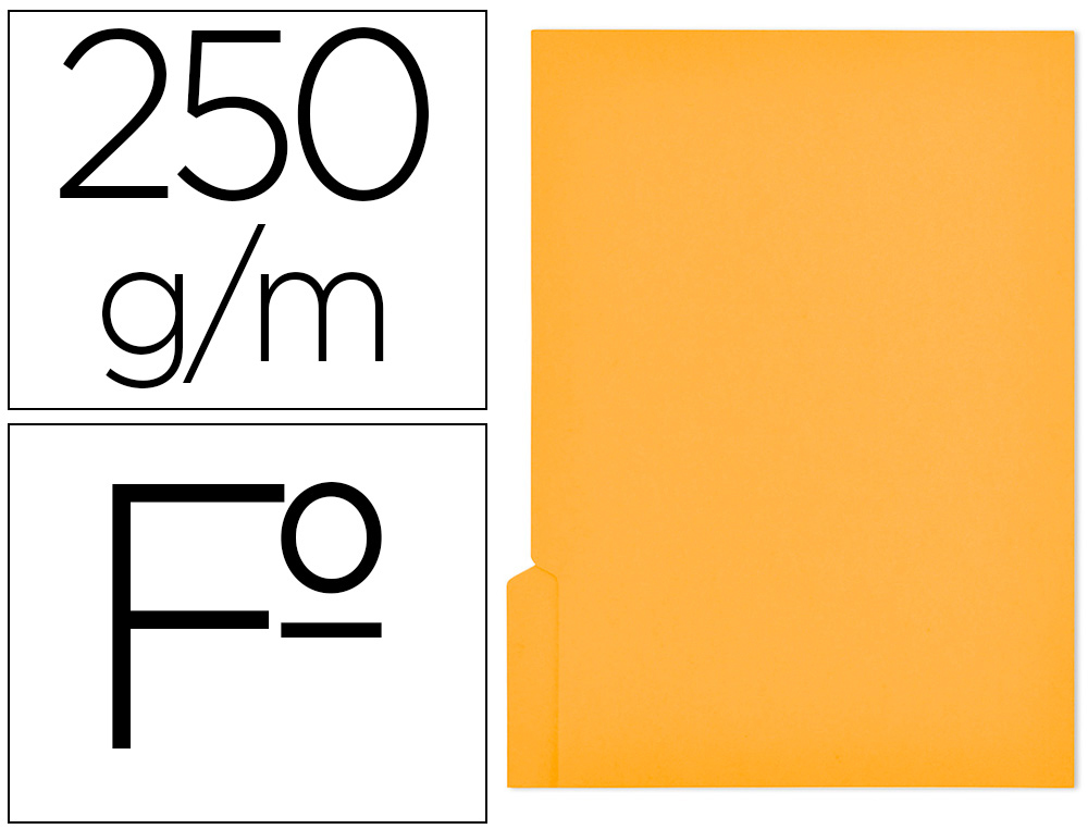 GIO - Subcarpeta Folio Cartulina Pestaña izquierda Amarillo 400018736 (Ref.400040693)