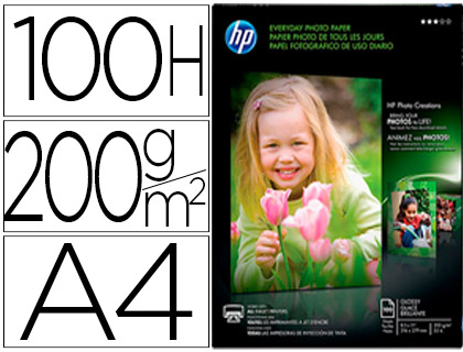 HP ( HEWLETT PACKARD ) - P.100H PAP.FOTO A4 200G S-BRI (Ref.Q2510A)