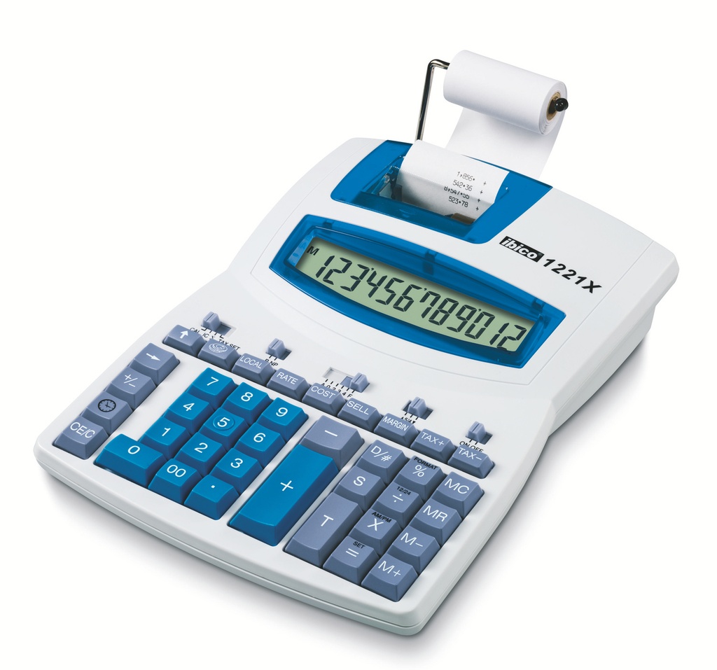 IBICO - Calculadora sobremesa impresion 1221 X 12 digitos (Ref.IB410055)