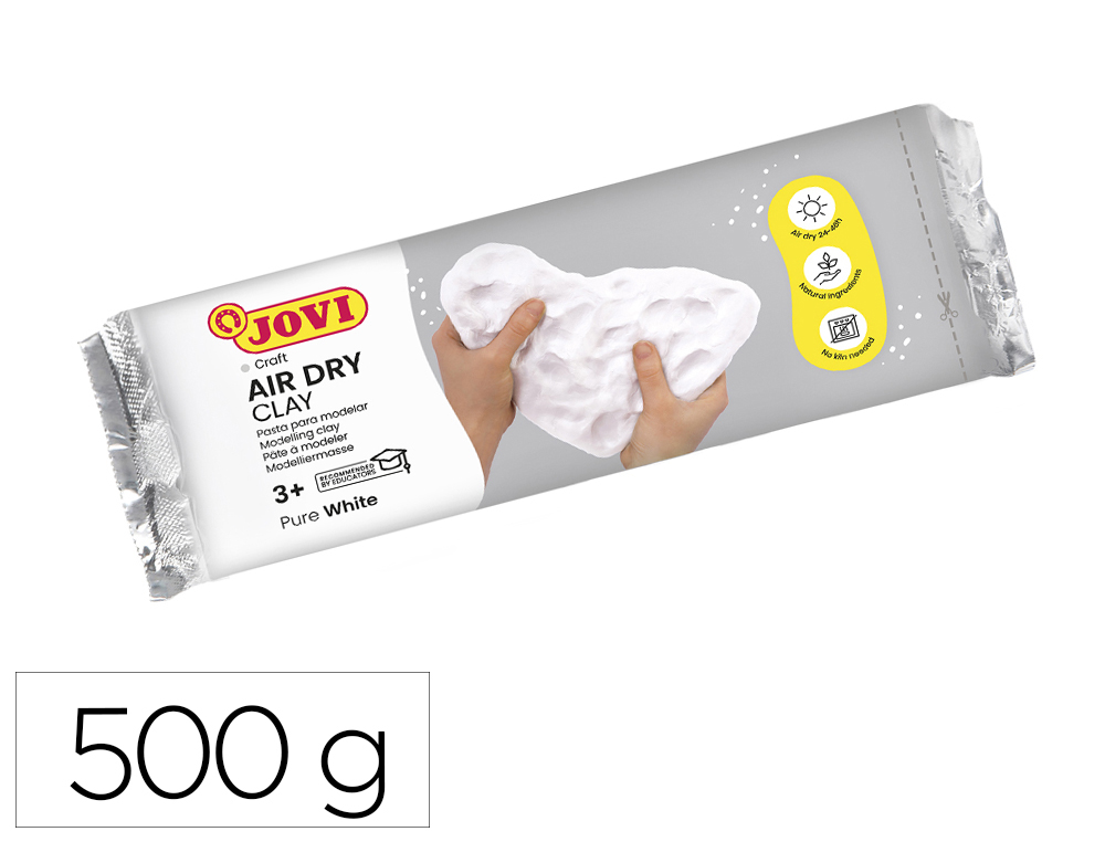JOVI - Pastilla BLANCA DE PASTA DE MODELAR 500G. (Ref.85)