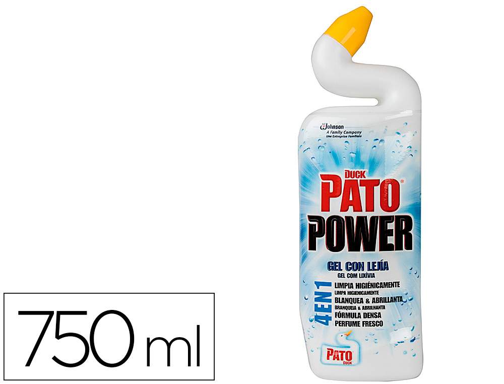 LIMPIADOR DE INODORO PATO FORMULA 4 EN UNO GEL CON LEJIA 750 ML (Ref.10357)