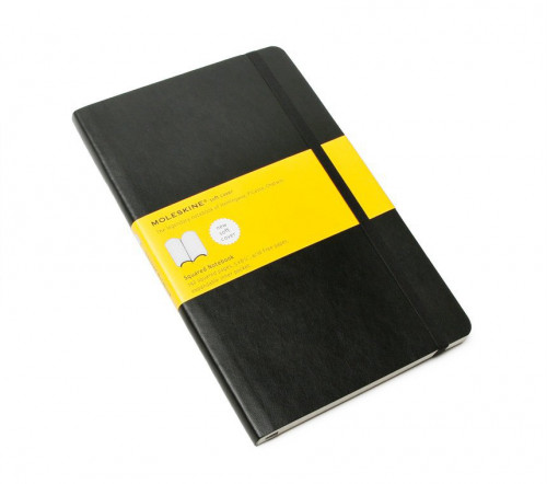MOLESKINE - Cuaderno TAPA BLANDA COLOR NEGRO.RAYADO CUADRÍCULA.GRANDE, 13X21CM. (Ref.QP617)