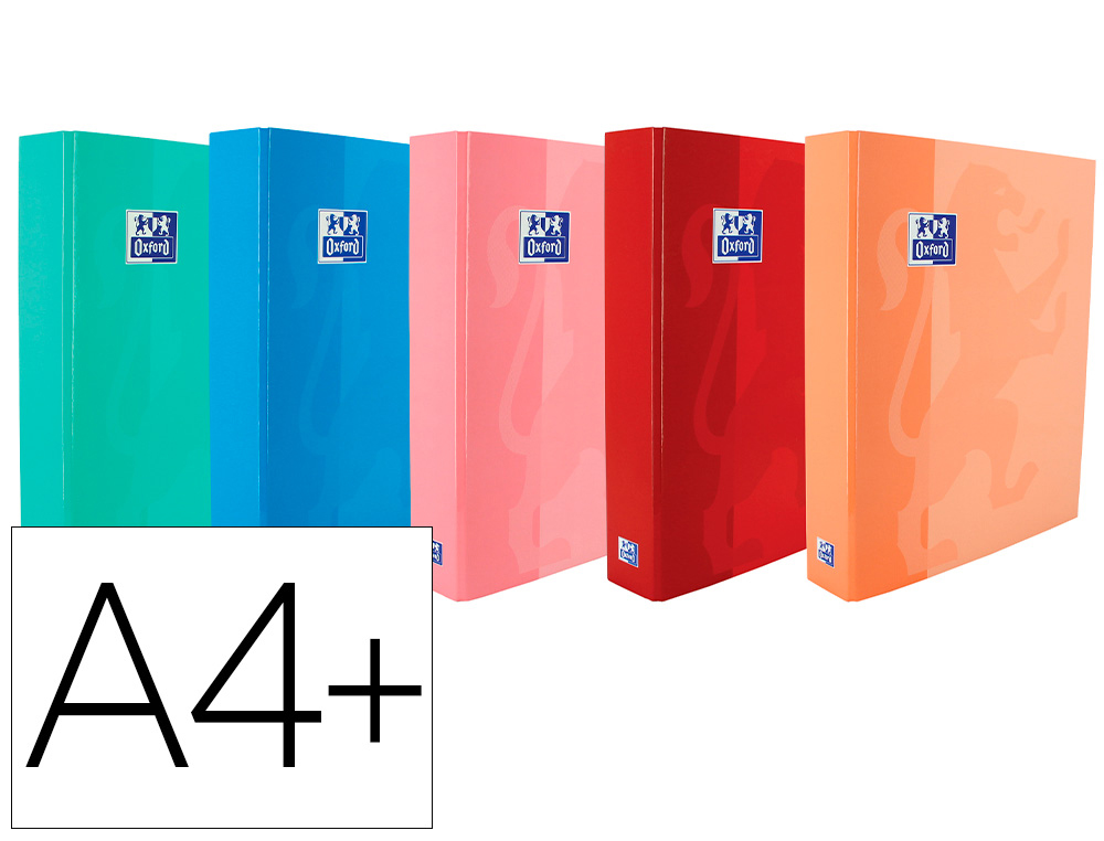 OXFORD - Carpeta de anillas school din a4+ tapa extradura 4 anillas 25 mm colores tendencias surtidos surtidos (Ref. 400106671)