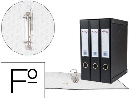 PARDO - Módulo Archivador 3 ud Folio Lomo 40mm Negro (Ref.924301)