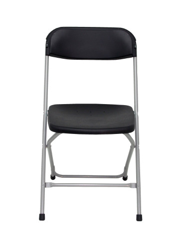 PIQUERAS Y CRESPO - Silla pyc conferencia plegable estructura aluminio asiento y respaldo polipropileno 800x460x460 mm negra (Ref. PACK5314NE)
