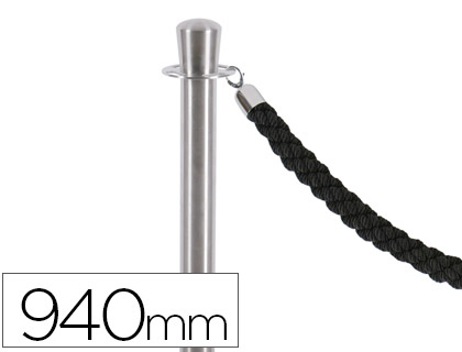 POSTE SEPARADOR CROMADO SATINADO ALTURA 940 MM BASE 320 MM (Ref.BSRCHROME)