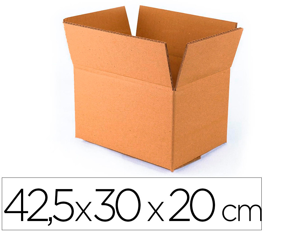 Q-CONNECT - CAJA PARA EMBALAR FONDO AUTOMATICO MEDIDAS 425X300X200 MM ESPESOR Cartón 3 MM (Ref.KF26140)
