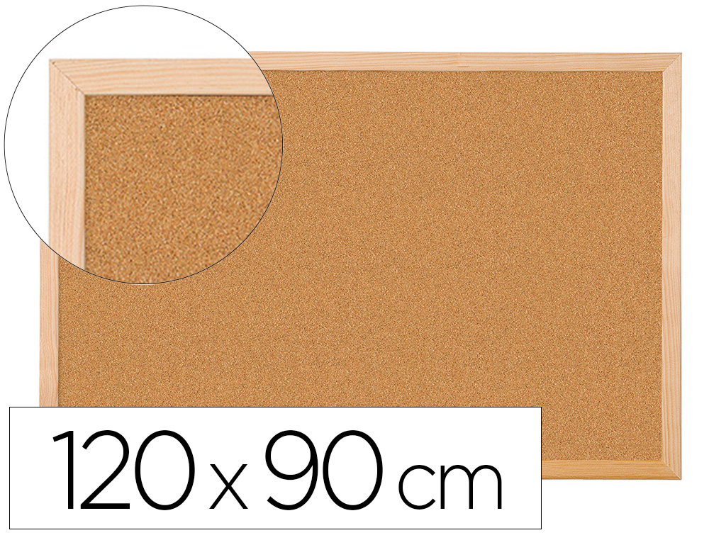 Q-CONNECT - PIZARRA CORCHO 120X90 CM MARCO DE MADERA (Ref.KF26114)