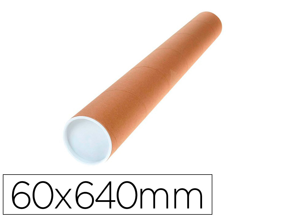 Q-CONNECT - TUBO DE Cartón PORTADOCUMENTOS TAPA PLASTICO 60X640 MM (Ref.KF17772)