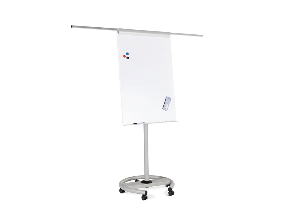 ROCADA - PIZARRA BLANCA PARA CONFERENCIAS METALICA MAGNETICA CON RUEDAS 68X104 CM INCLUYE 2 BRAZOS LATERALES (Ref.RD-617V15 TOUCH)