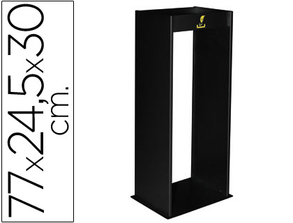 SIE - CENICERO METALICO CON REJILLA PARA ARENA NEGRO 770X245X300 MM (Ref.407-N)