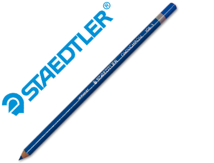 STAEDTLER - Lapiz Omnichrom Soluble al agua Azul Borrable en superficies lisas (Ref.108-3)