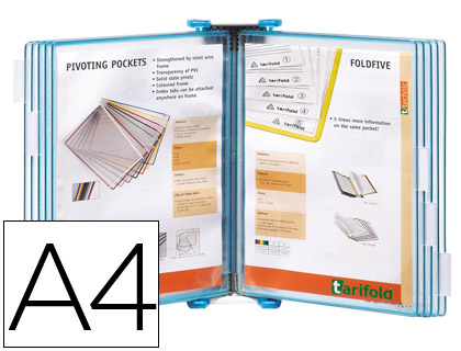 TARIFOLD - Clasificadores pared Candy Line P 10 fundas A4 Azul (Ref.414171)