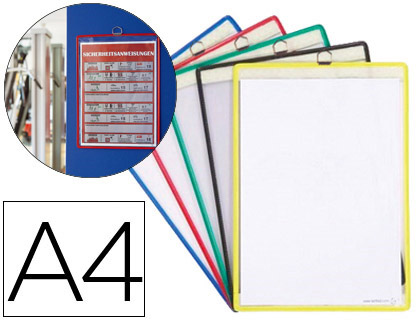 TARIFOLD - Funda colgante A4 Marco hilo acero Colores surtidos (Ref.154509)