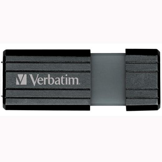 VERBATIM - Memoria USB PinStripe USB 2.0 16GB Negro (CANON L.P.I. 0,24€ Incluido) (Ref.49063)