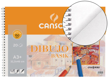 CANSON - Bloc Gama Dibujo Basic 20 Hojas A3 150 Gr (Ref.200400694)