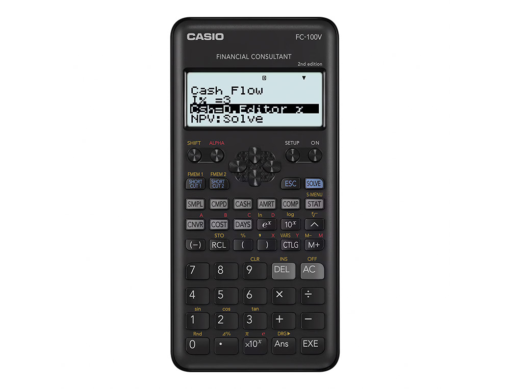 CASIO - Calculadora financiera Financiera 10+2 dígitos Pila (Ref.FC-100V)