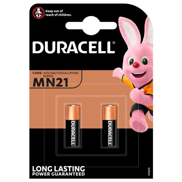 DURACELL - PILA ALCALINA SECURITY PARA MANDO 12V BLISTER 2 UNIDADES (Ref.MN21)
